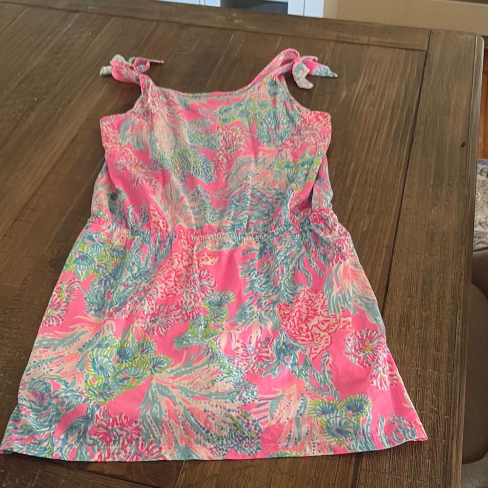 Lilly Pulitzer Pink and Blue Sleeveless Romper